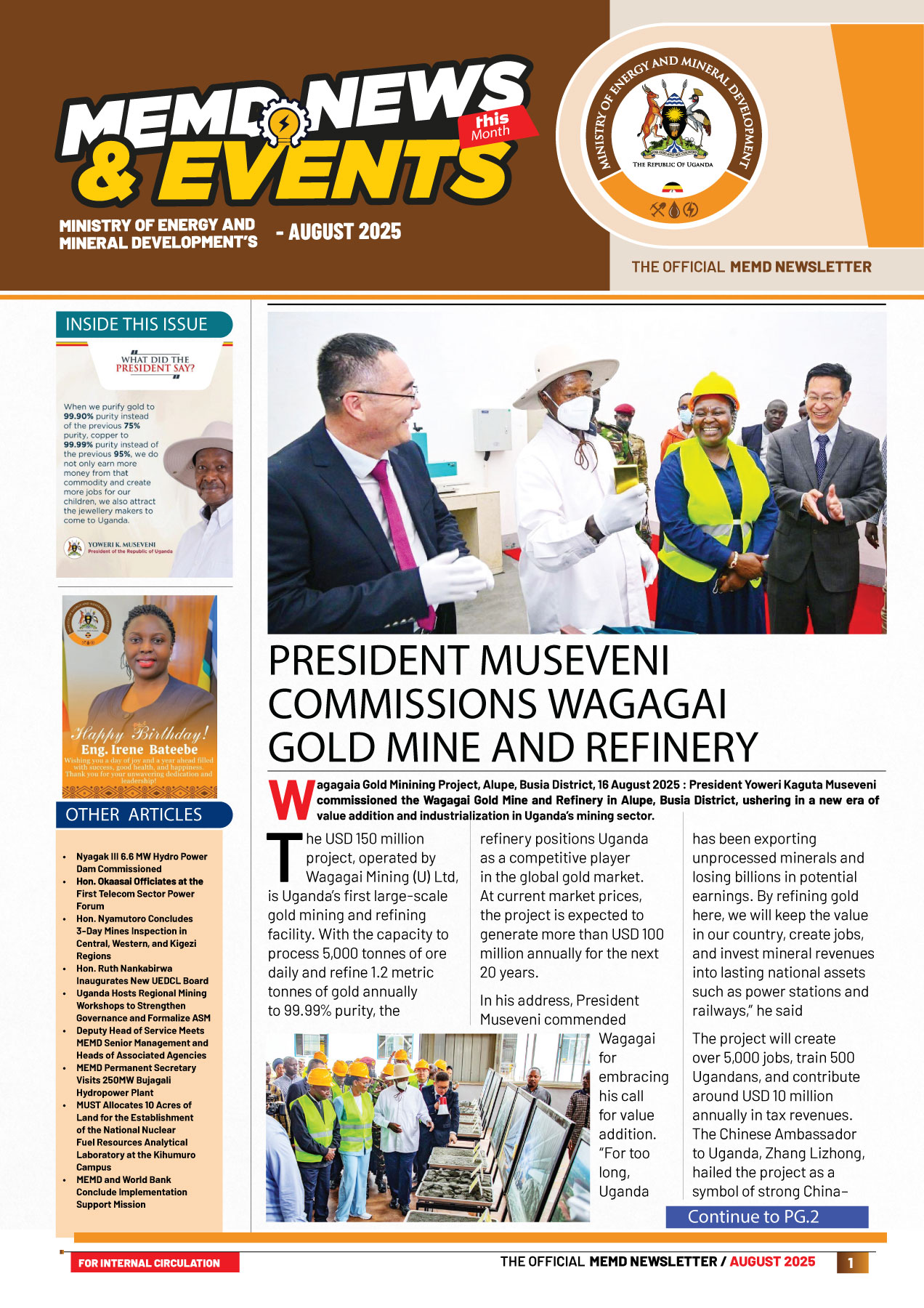 MEMD Newsletter - August